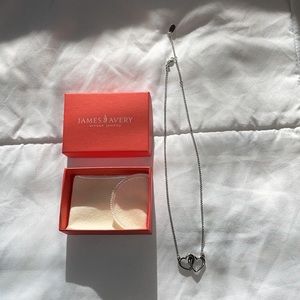 james avery sterling silver double heart necklace